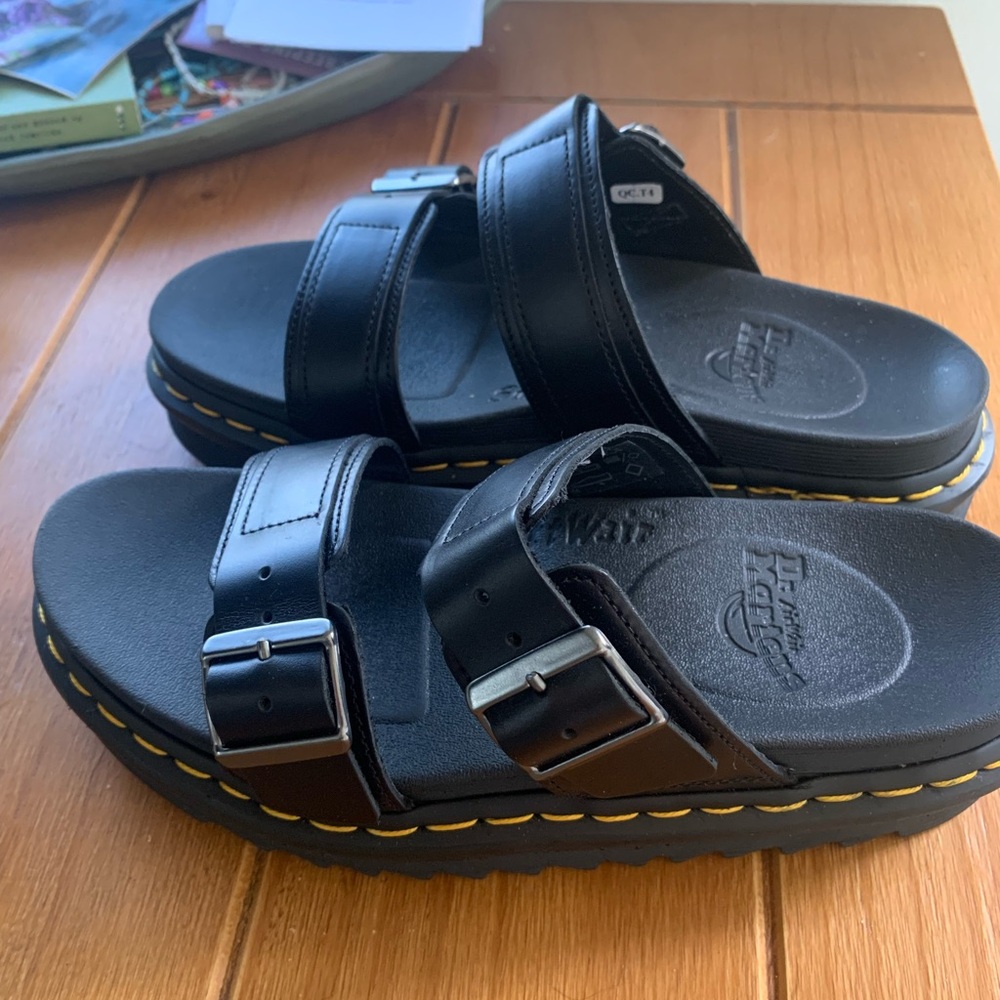 Dr. Martens Black Leather Sandals